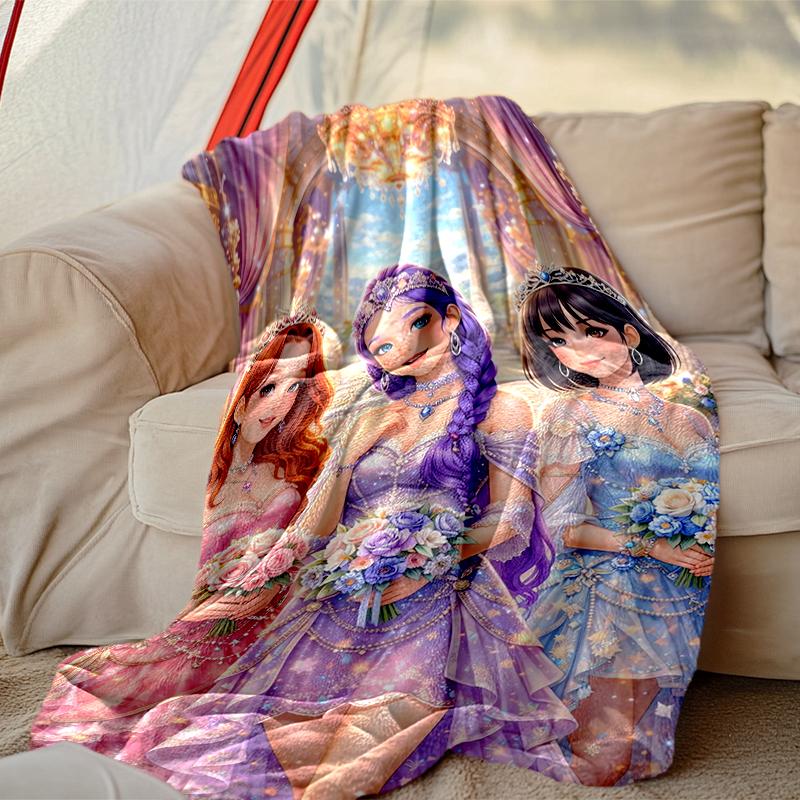 1pc Cozy Print Blanket, Kpop Demon Hunters Blanket Appropriate for Home Picnic and Travel Adventures
