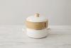 Fuji Enamel [Authentic] White Enamel Pot with Steamer, Steamer and Pot Compatible, Steamer and Pot Functions