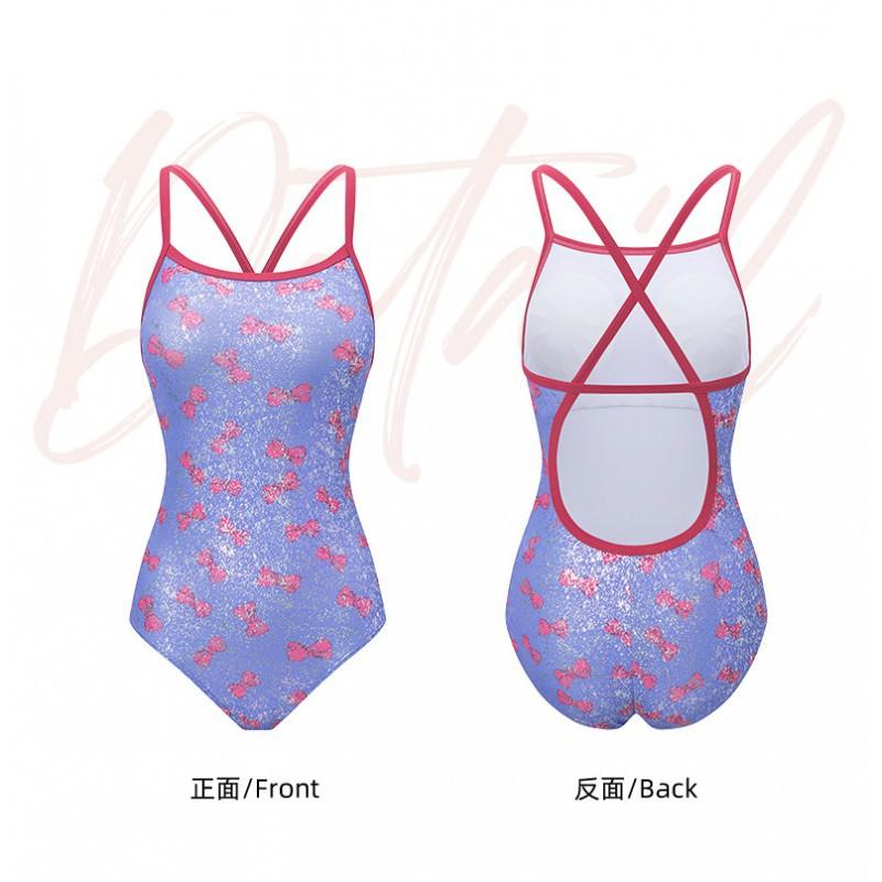 Japanese College Style Swimming Pool Competitive Racing Learning Triangle One-piece Swimsuit Female Cute Student Sweet Girl