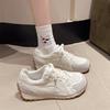White Retro Hundred Matching Thick Bottom Agan Sneakers Female Summer Heightened Lightweight Casual Pops Shoes