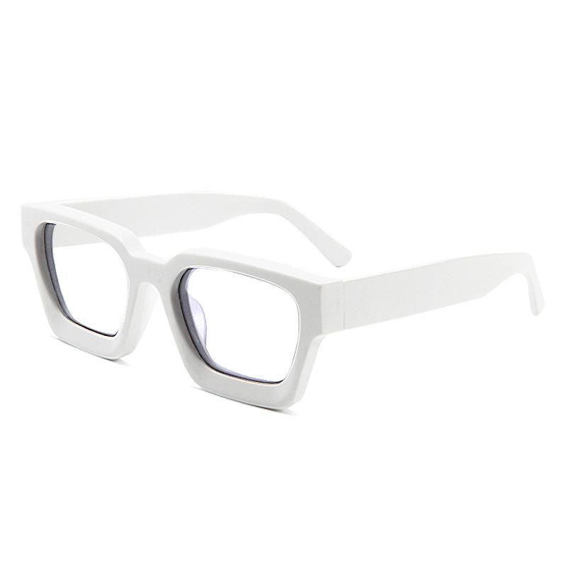 Reading Eyewear Blue Light Rectangular Oversized Spectacle Unisex Transparent Blocking Acetate Presbyopic Square Presbyopic Thick Clear Fashiona
