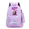 3Pcs/set Cute Kpop Printed Backpack Handbag Pencil Case for Teenger Student Girl Boy Schoolbag Kid Bookbag Large Capacity Travel Bag Gift Mochila