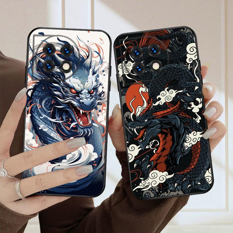 Sea White Dragon For OnePlus 8 9 11 12 13 10 Pro 9RT 8T 12R Ace 3 5 2V Nord CE 2 4 Lite N20 SE N30 N200 Silicone Soft Phone Case