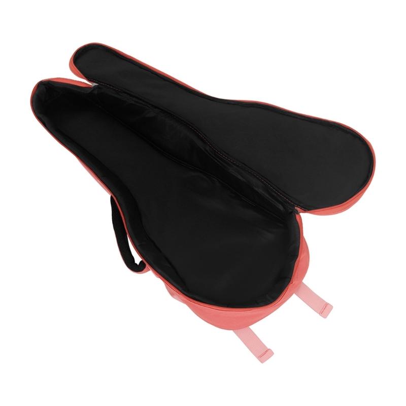 23 Inch Clear Side Pocket Ukulele Small Guitar Plus Cotton Gig Bag Ukulele Storage Tote Bag Ukulele Container Carry Case