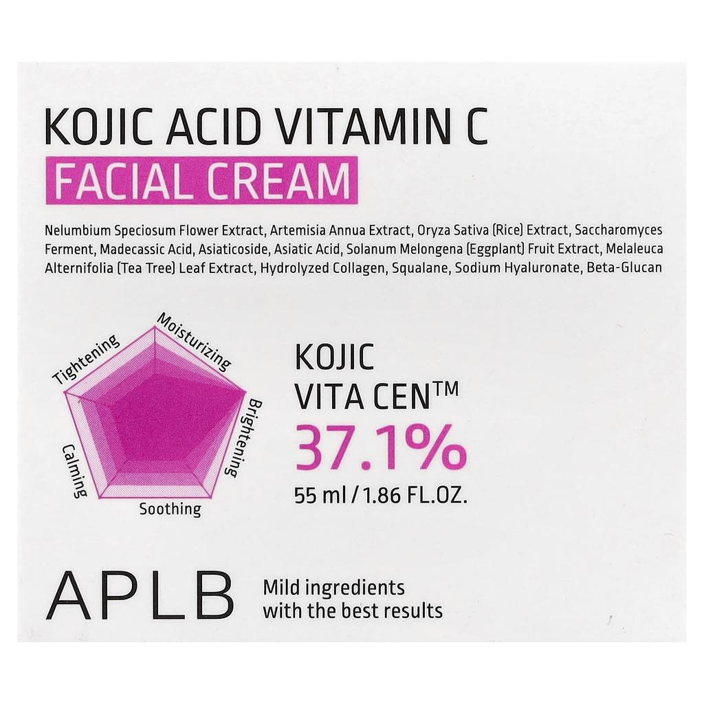 APLB, Kojic Acid Vitamin C Facial Cream, 55ml (1.86 fl oz)