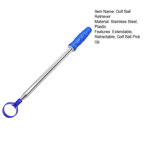 6ft Telescopic Stainless Steel Golf Ball Retriever for Water Extendable Golf Ball