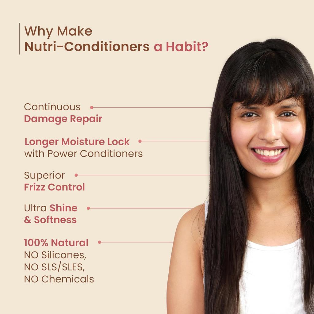 Nat Habit Hibiscus Navdha Shampoo 250ML Conditioner 150ML Combo For Dry Frizzy Hair With Natural Ayurvedic Oils For Thick Shiny Hair