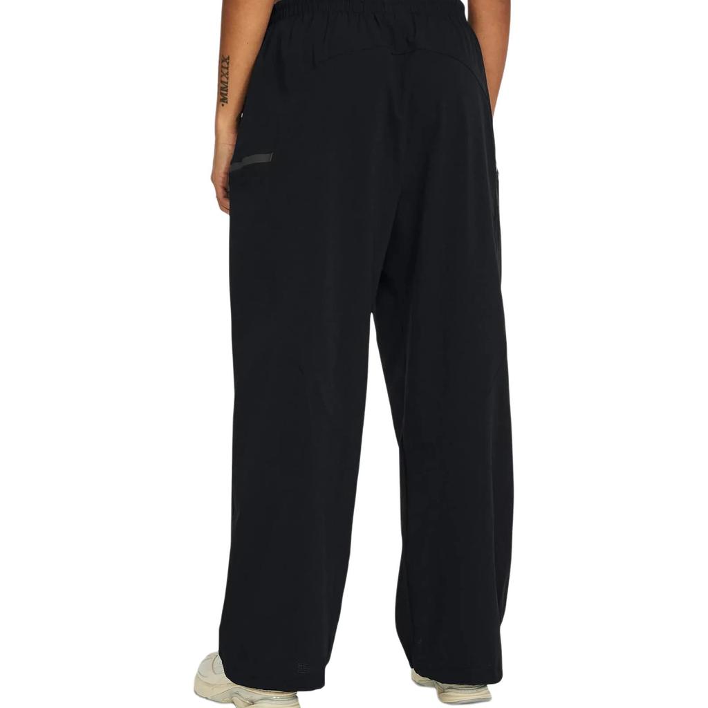 Under Armour Solid Color Elastic Waist Straight Leg Knit Sports Pants Women pants Black 1382740-001