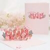 1pc-Mothers Day 3D Pop Up Bouquet Greeting Card Creative Flowers In Hand To Thank The Blessing Card for Birthday Wedding Gift