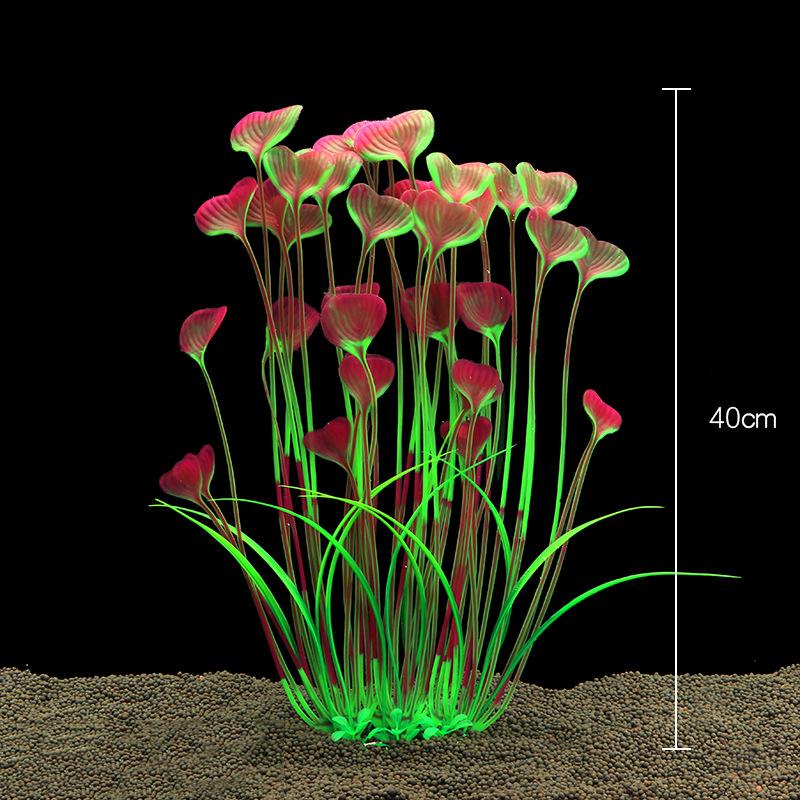 

Искусственные аквариумные декоративные растения Подводная водная трава Водные пластиковые растения для аквариума Украшения для аквариума розовый