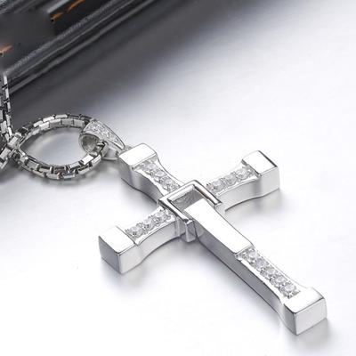 Unisex Herren Kreuz Halskette Edelstahl Punk Anhänger Schmuck
