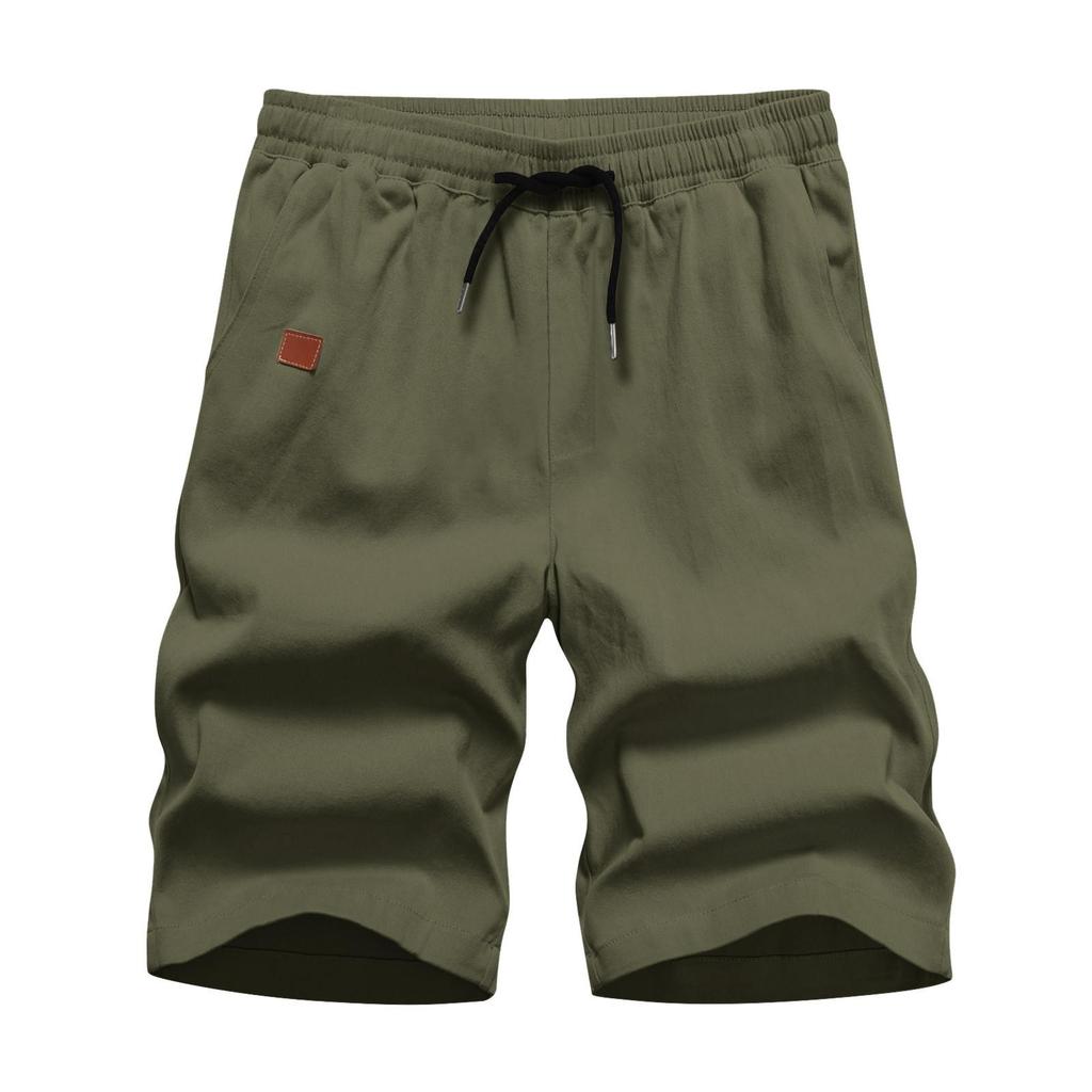 Herren Sport Baumwolle Leinen Lässige Lose Shorts Lässige Pyjamas Tasche Jogging Shorts Hosen