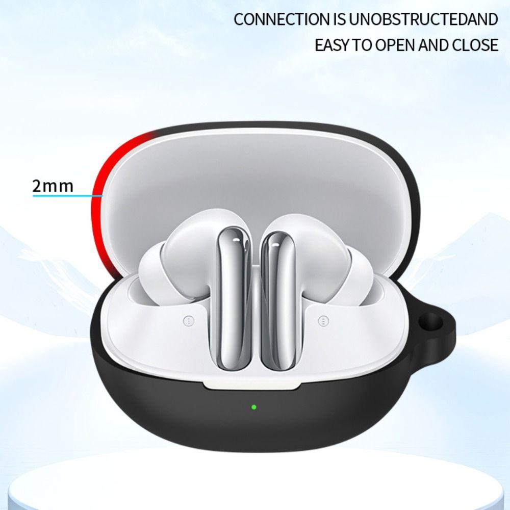 Anti-fall Earbuds Cover with Carabiner Headphone Protective Case for QCY MeloBuds N20