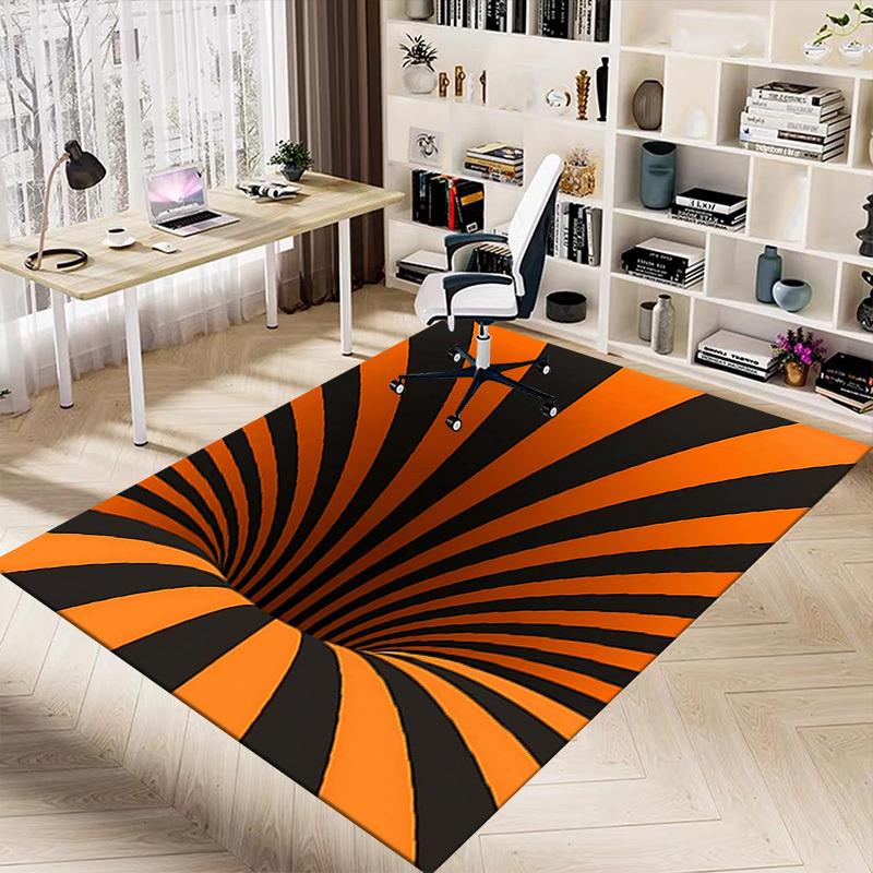 1PC Stripes Circle Extra Large Non Slip Floor carpet, Office, family, Studio   Large Area Rug Indoor Rugs, Bold Statement Piece