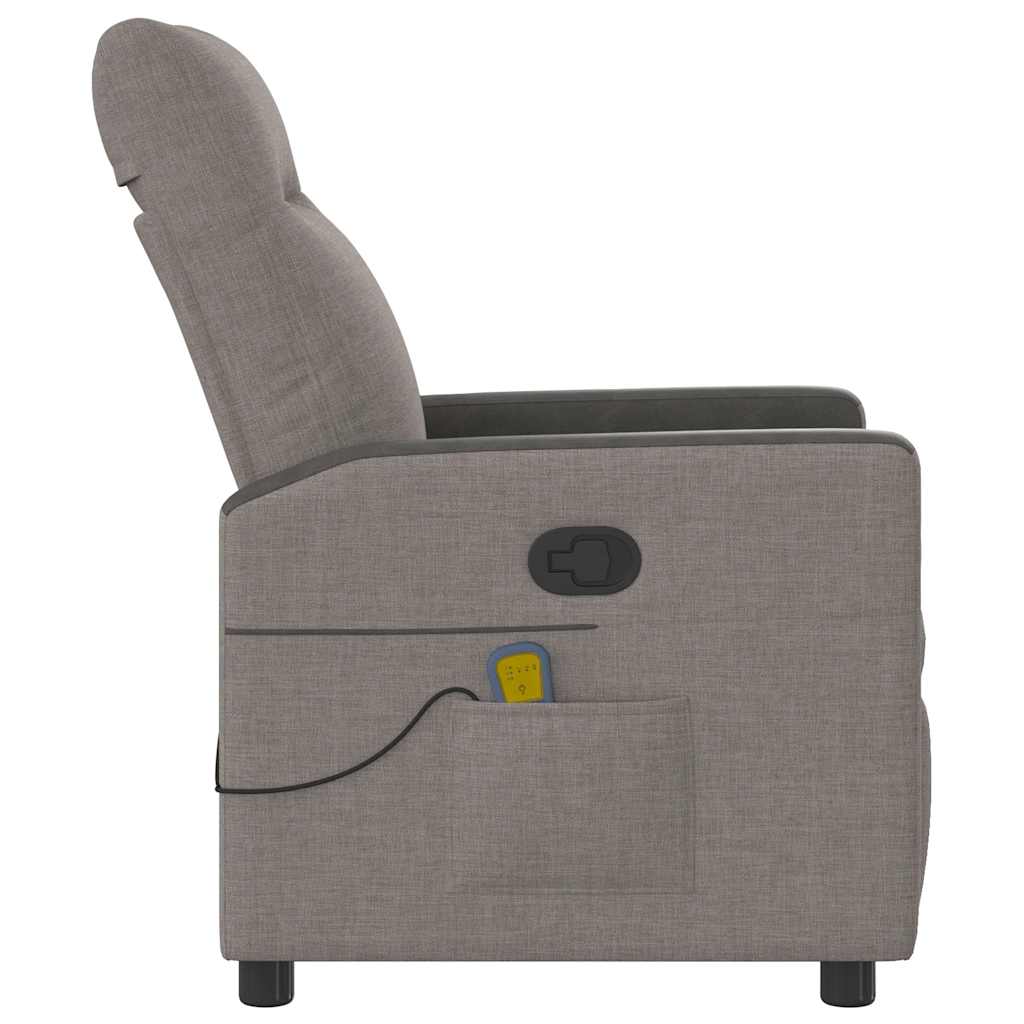 Massage Chair Taupe Fabric