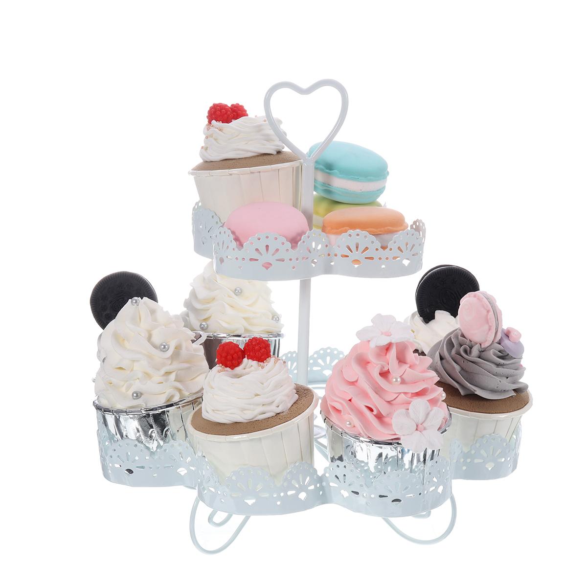 

Цветочная 2-уровневая подставка для кексов, металлический держатель, башня, переноска для десерта, витрина, свадебная вечеринка