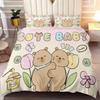 CapybaraAnime Home Bedroom Comforte Nordic Polyester Material Suitable for Children and Adults 3-piece Set