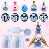 6Pcs Resin Molds for Perfume Bottle,Silicone Resin Casting Molds with Stopper Epoxy Molds Kit for DIY Perfume Bottles