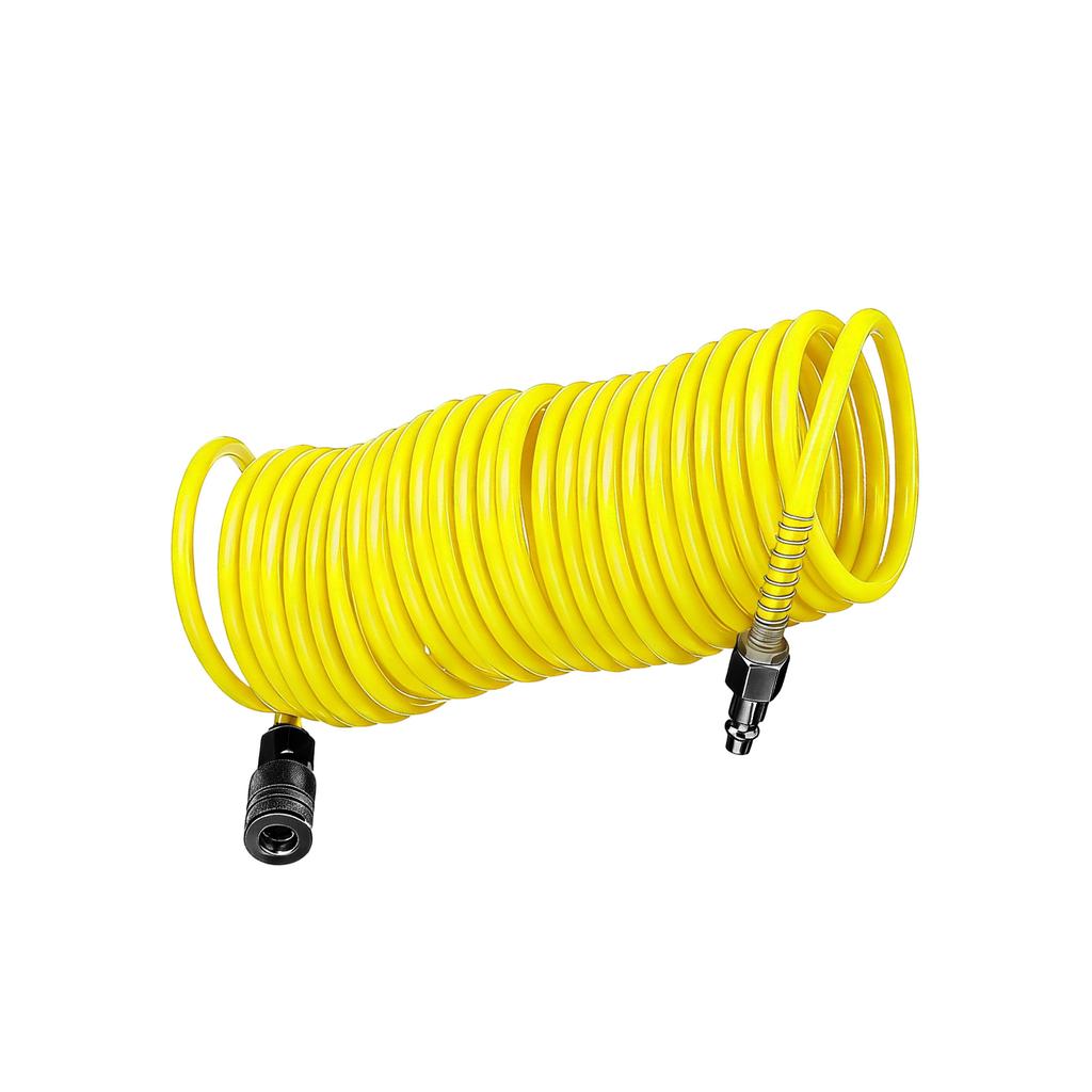 Pneumatic Tubing Quick Coupling Pipe Pneumatic Tool Part Coiled Flexible Air Hose Air Compressor Hose 7.5m Tubing