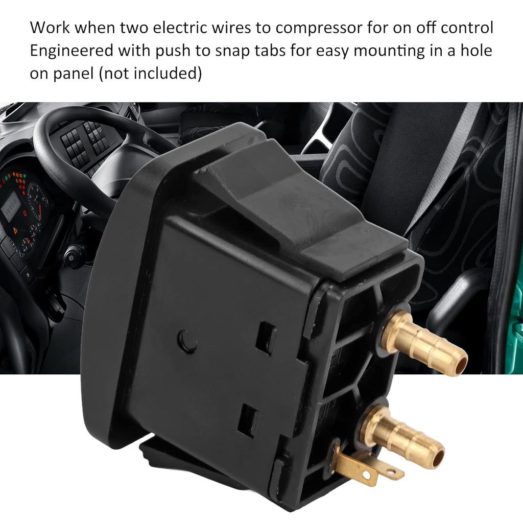 Ejoyous Air Spring Activation Switch Electric Cab Seat Valve Switch Paddle Type Push to Snap Tab ON Off ON Compressor Accessory Air Ride Suspension