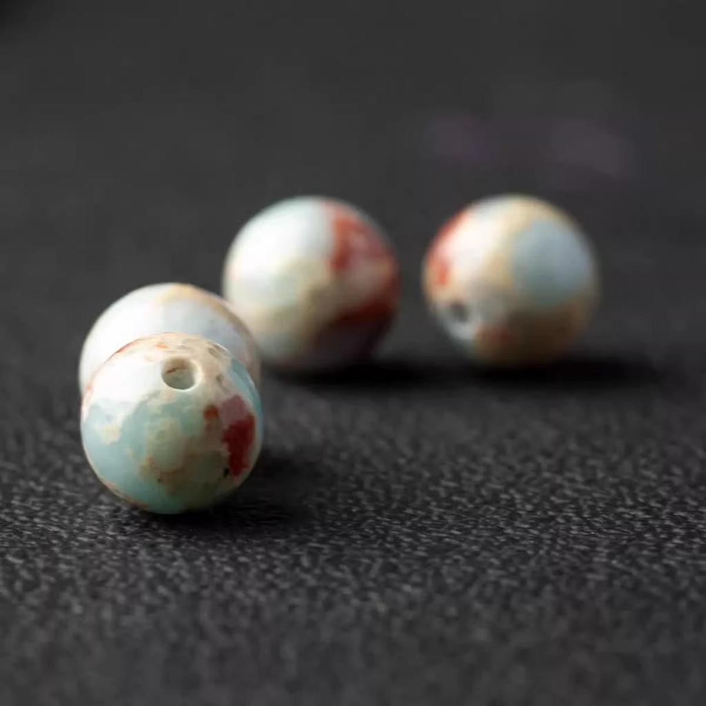 7A Shoushan Stone Loose Beads for DIY Bracelets and Necklaces: Semi-finished Round Crystal Jade Accessories