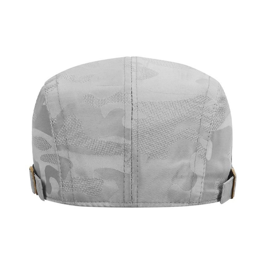 Casual Breathable Thin Beret Hat Sun Protection Mesh Shade Duck Tongue Hat Leisure Visor Cap Adjustable Painter Hat Women Men
