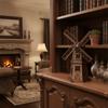 1pcs Red Bronze Windmill Model Handicraft Design Windmill Ornament Windmill Decor  Home Office