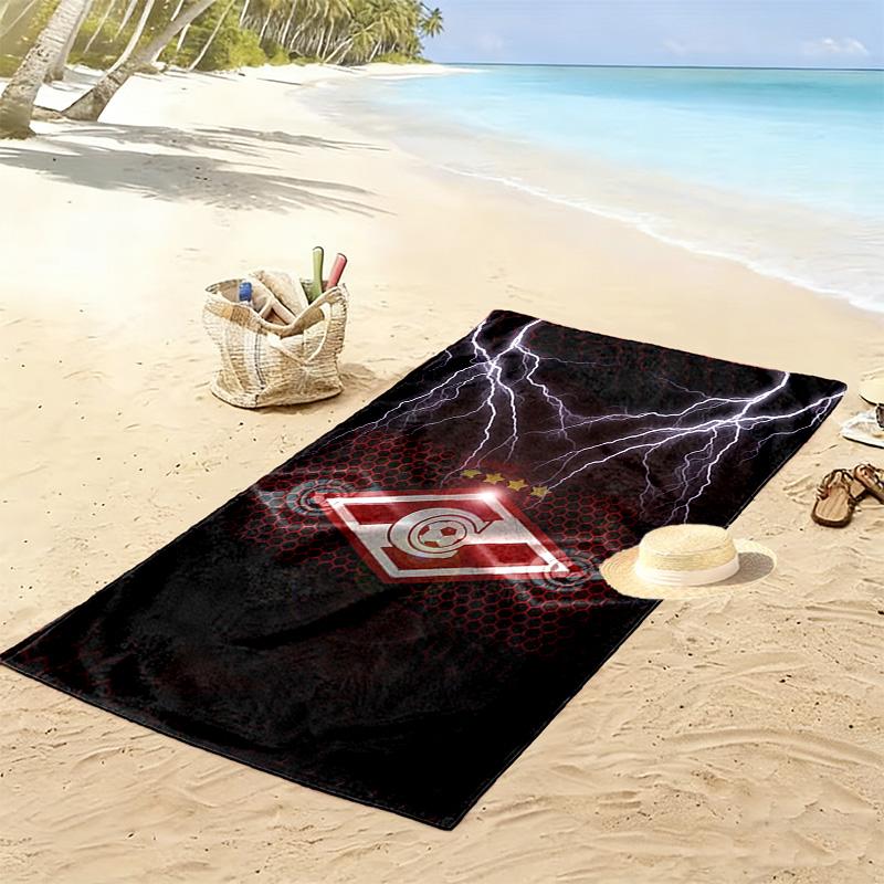 Spartak Moskau Print Strandtuch, Großes Weiches Schnelltrocknendes Handtuch für Strand Camping Schwimmen