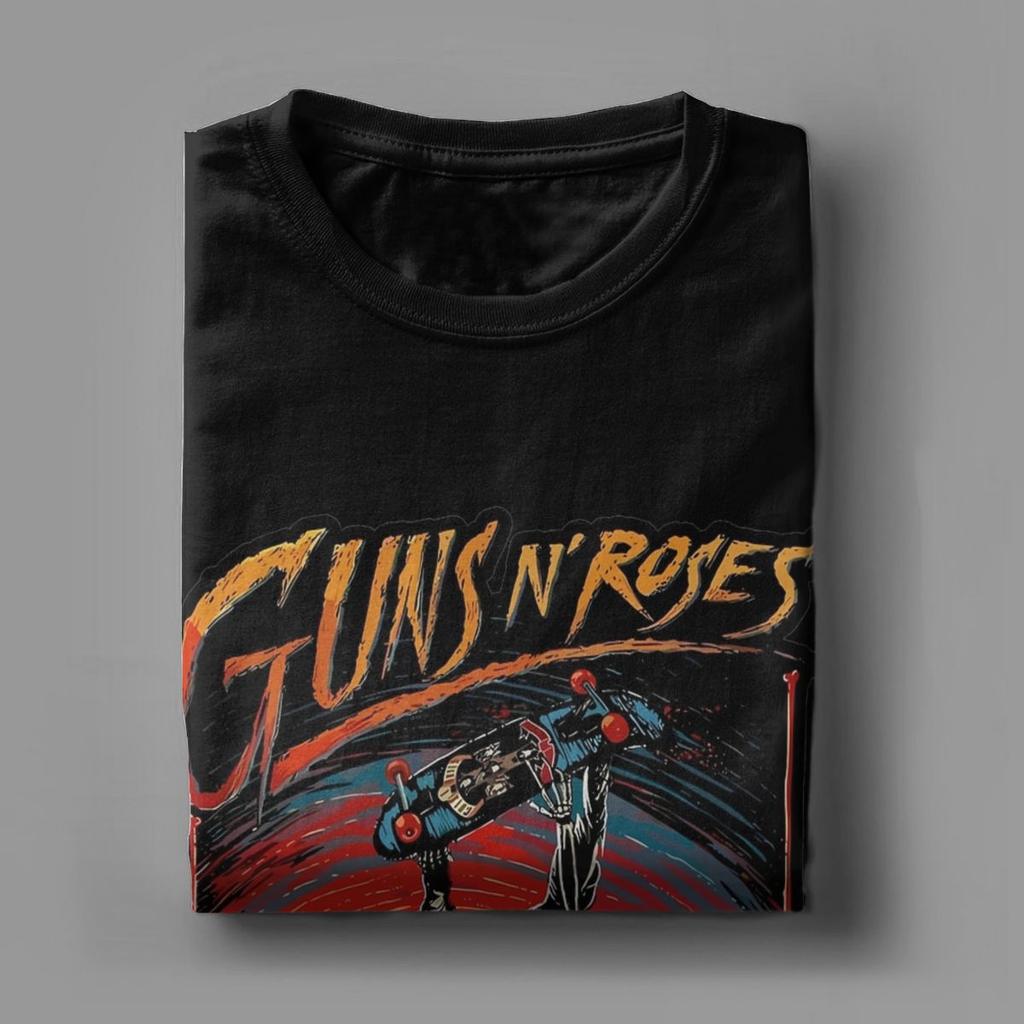 Guns N Roses T-Shirts Men Casual Cotton Tee Shirt Round Neck Short Sleeve T Shirt Plus Size Clothing
