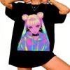 Sailor Moon Retro Jaren 90 Anime Grafisch T-shirt Zomer Katoen Unisex Dames Tee Streetwear Casual Trend Korte Mouw Koppel Hip Hop Top