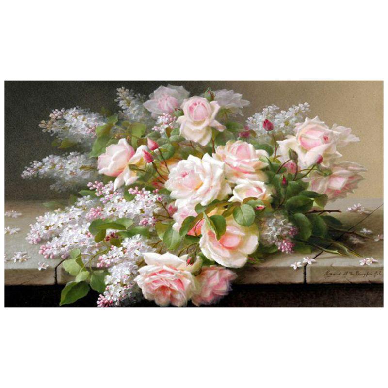 5D DIY Diamond Painting Multicolored Flowers Diamond Mosaic Diamond Embroidery Full Set Cross Stitch Kits Home Decor Gifts