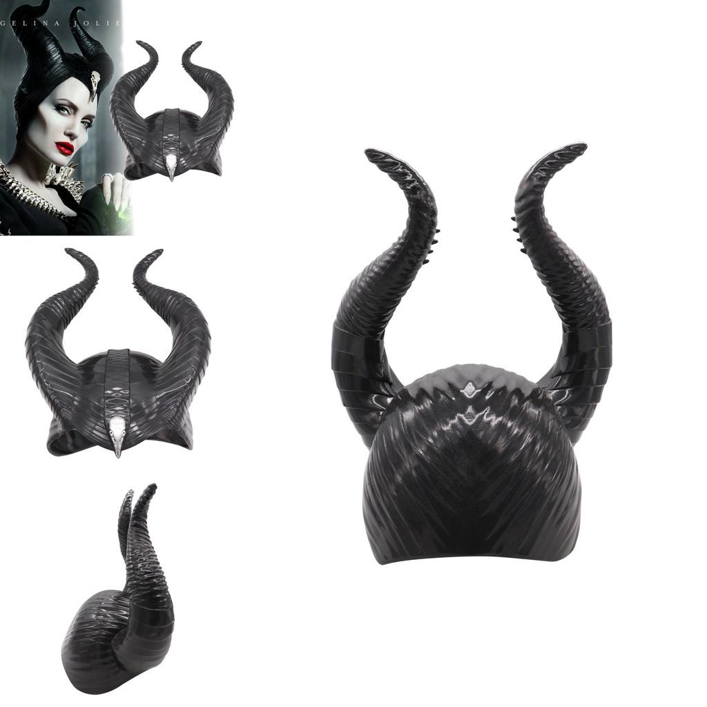 Fortryllende Maleficent 2 Ondskabens Frue Cosplay Maske Med Slående Sorte Horn