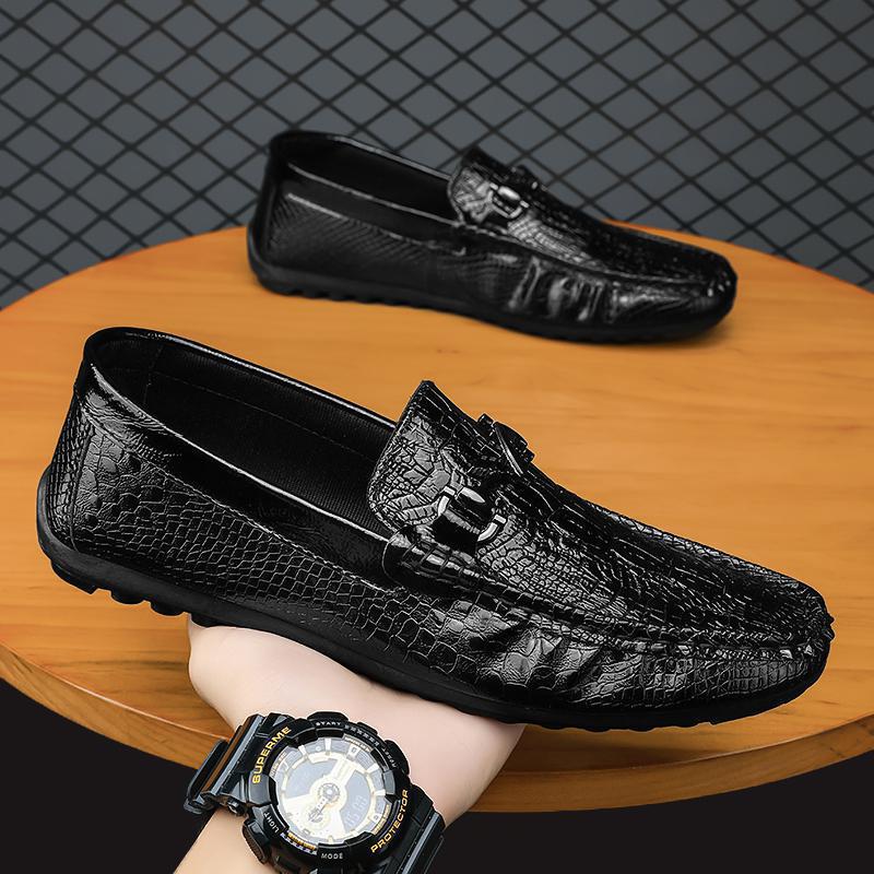 Korean version of Doudou shoes men's versatile breathable casual men's trendy small leather shoes British style one-pedal lazy loafers