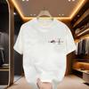 Cross-Border Special Supply Of Good Goods 100% Cotton Short-Sleeved T-Shirt Men'S Trendy Brand Simple Round Neck Loose Half-Sleeved Couple