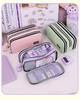 Large Capacity Three-Layer Pencil Case with Color Blocking - Multi-functional Stationery Box for Students