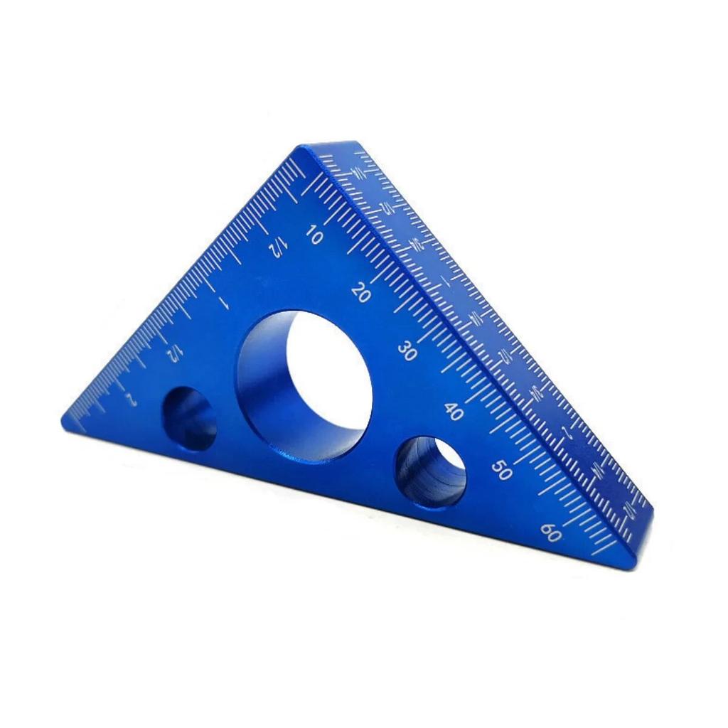 1pc Esquadro Ruler Aluminum Alloy 45/90 Degree Frosted Right Angle Gauge Woodworking Tool Angle Ruler