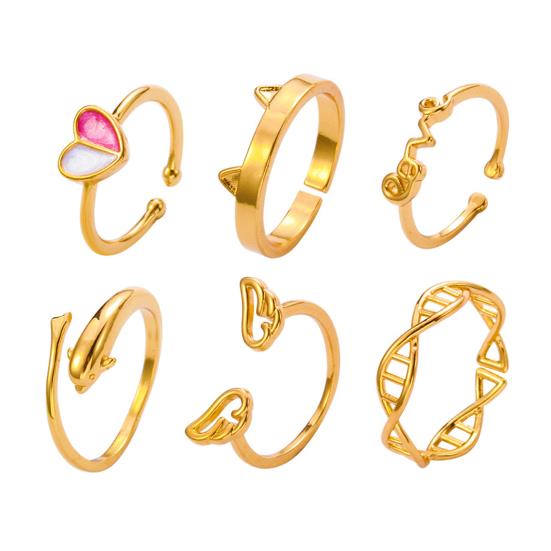 Cute Rings Leaf Female Opening