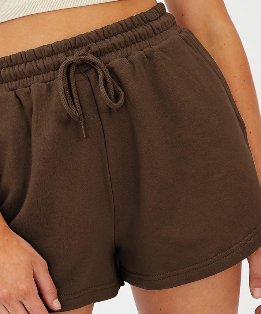 Grenzüberschreitende unabhängige Station Amazon Mode Damen Sportshorts lässig locker Sommer mittlere und hohe Taille einfarbige Shorts Damen