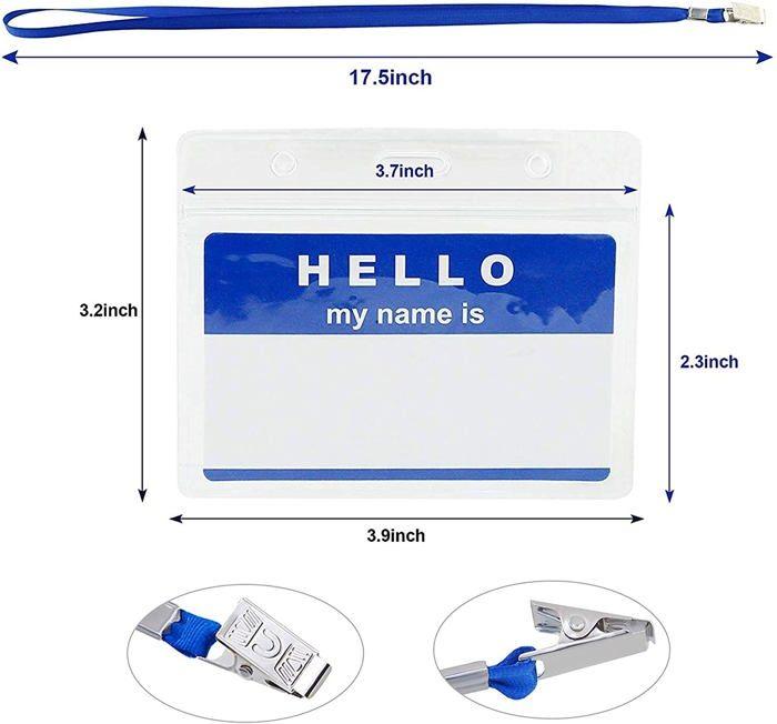 Porte-badge - gimars - gi-gzz30, gi-35 - 30 pièces - transparent - imperméable et résistant à la déchirure