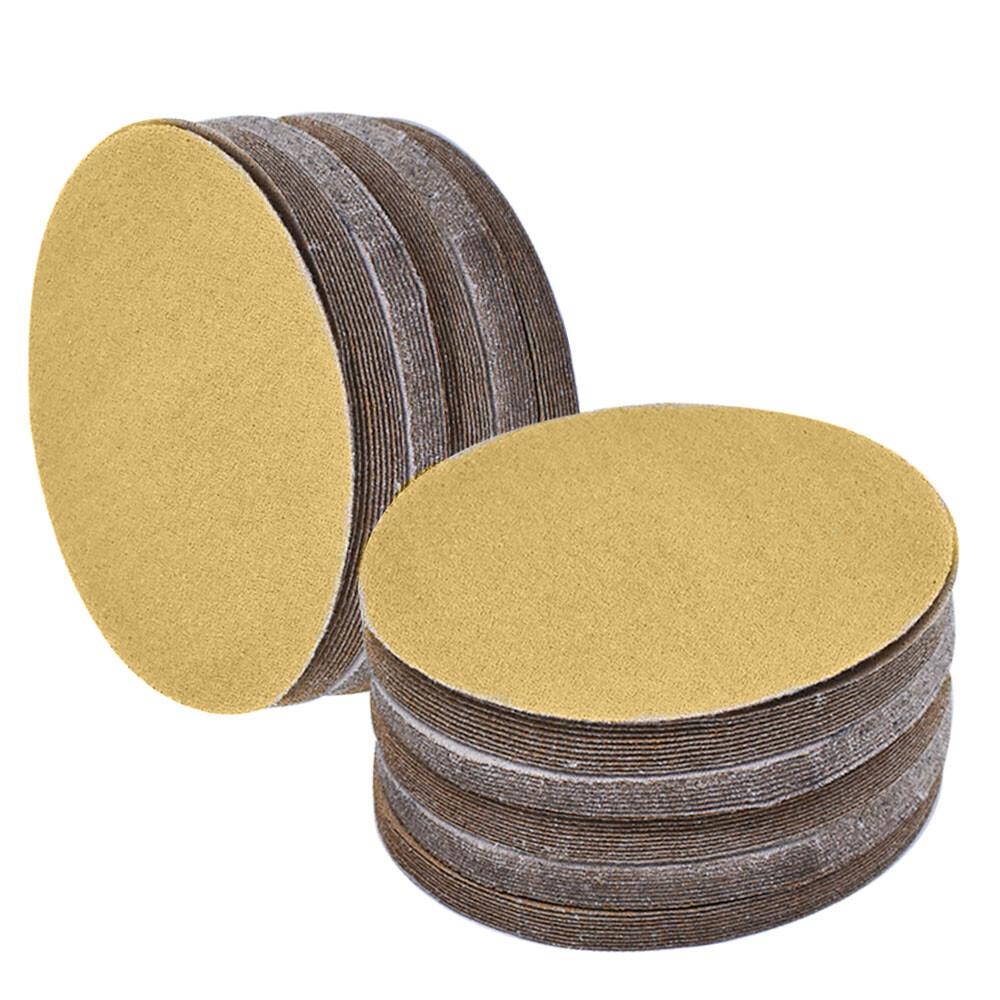 100Pcs 5" Sanding Disc NO-Hole Flocking Sandpaper Hook Loop Grit 60-320