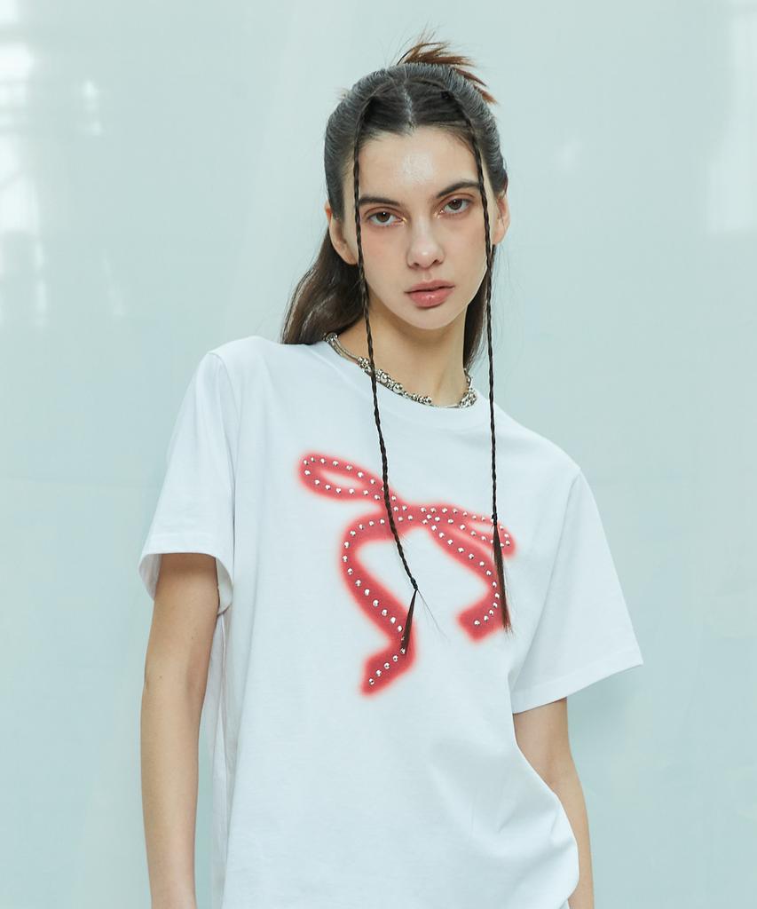 LARTIGENT L9 Ribbon T-Shirt(White)