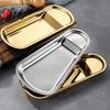 Modern Buffet Utensil Tray Stainless Steel Tray, Serving Spoon Holder with Food Tongs Kitchen for Stove Rack, Plate Rest Bread Cake, Counter