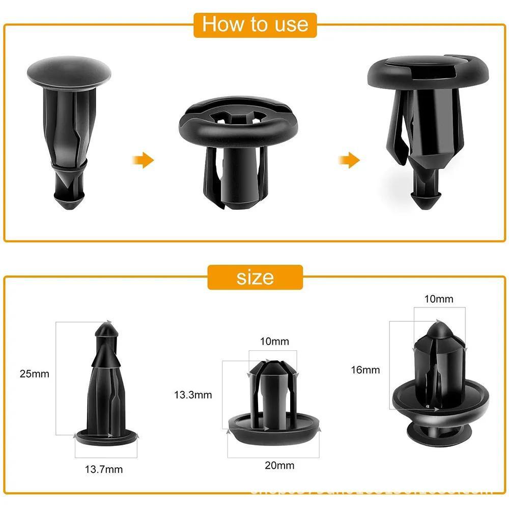10mm Honda Toyota Fender Clips & Fastener Expansion Rivets