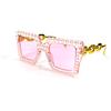 SHEIN Large Frame Pearl Sunglasses: Unisex High-end Sun Protection