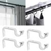 4pcs Portable Sturdy Adjustable Curtain Rod Holders Fit Rod Extending Home Accessory for Various Room Daily Use