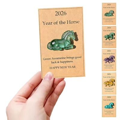 2026 Year of The Horse Horse Themed Pocket Hug with Card Pocket Token Decoration for Friends Family & Life Milestones
