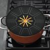 Silicone Spill Stopper Lid Anti Overflow Cover Splatter Screen Pan for Soup Pot, Frying