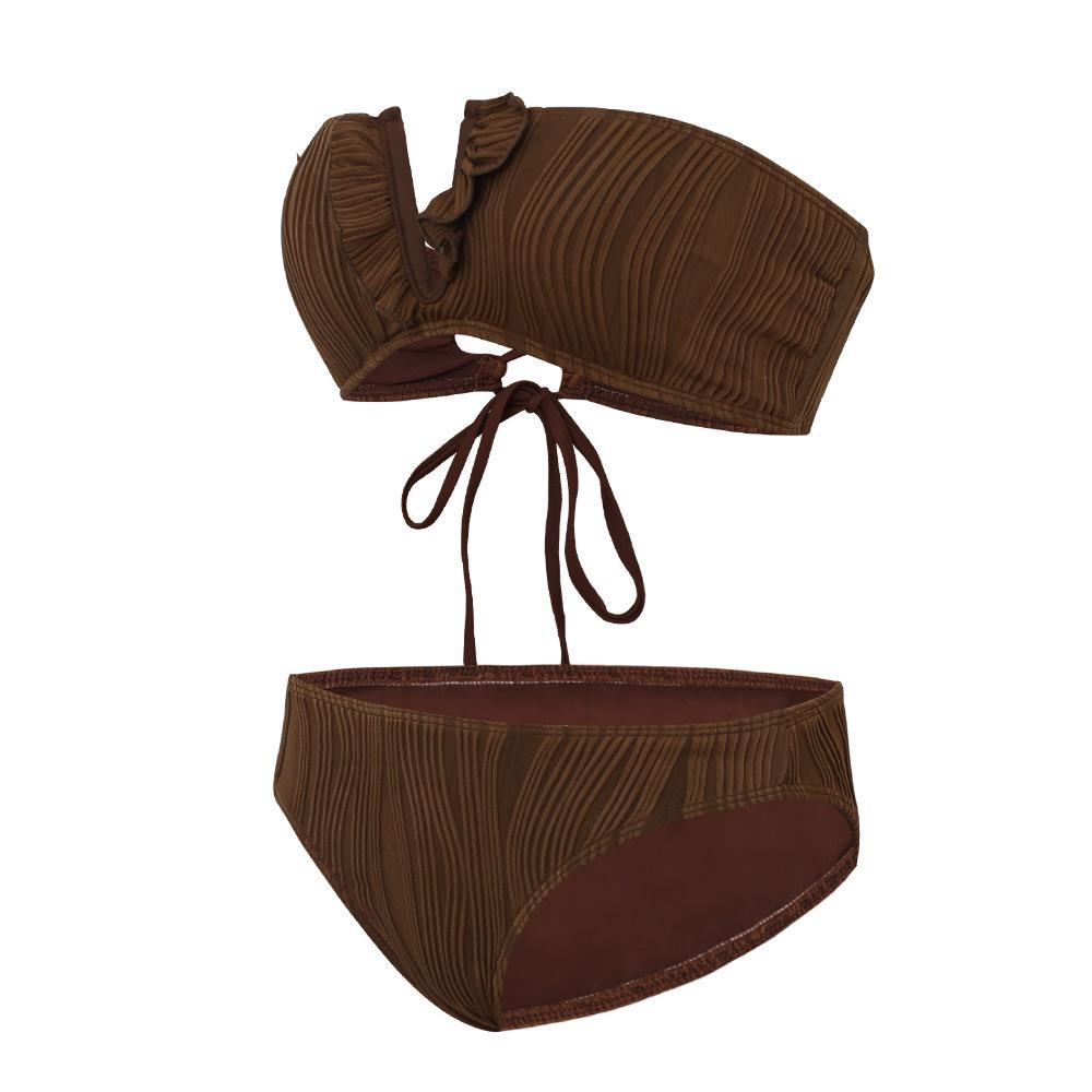 

2024 Разноцветный купальник бикини на шнуровке - Европейский и американский стиль женский купальник Medium