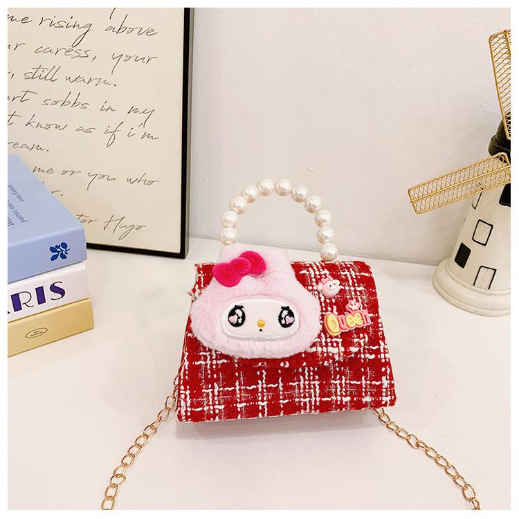 Pink Playful Pearl Handbag With Bow For Girls Perfect For Daily Outings Gifts And