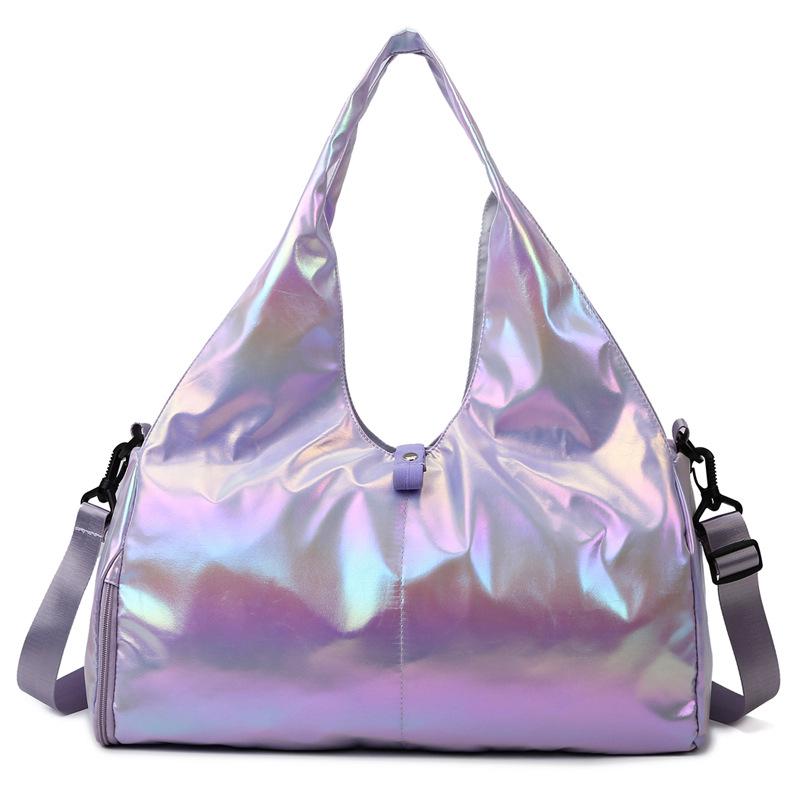 Holographic Laser Travel Bag: Wet/Dry Separation, Multifunctional Pearlescent Yoga & Fitness Luggage